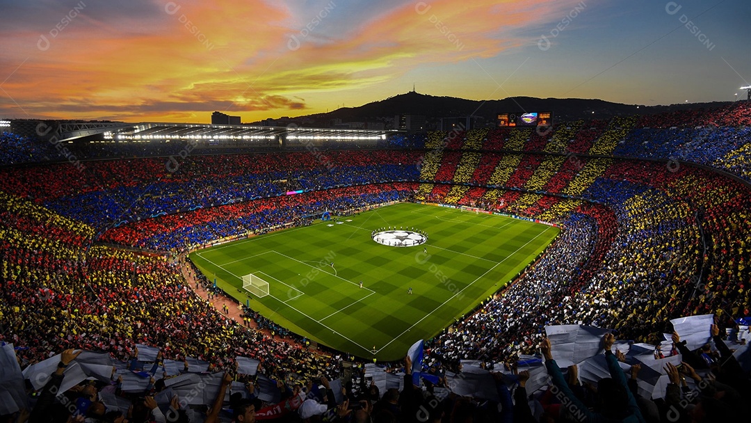 Detalhes de um estádio de futebol