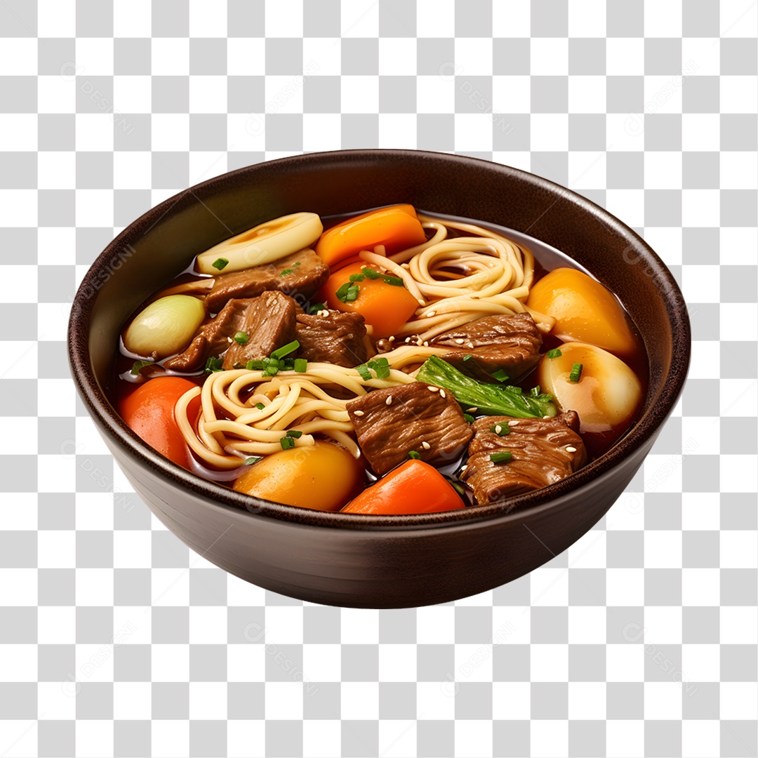 Caldo saboroso sobre uma tigela branca PNG Transparente