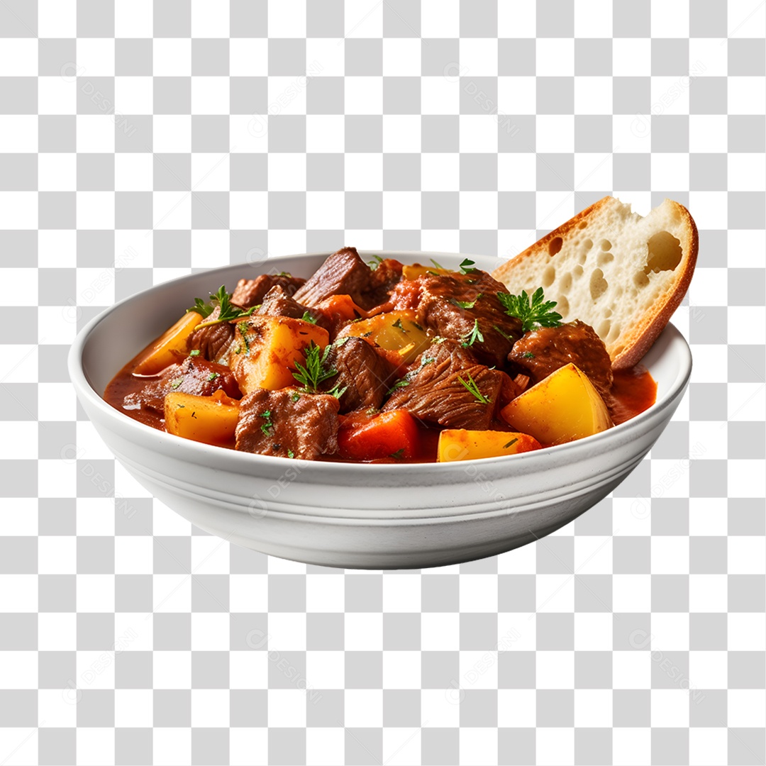 Caldo saboroso sobre uma tigela branca PNG Transparente