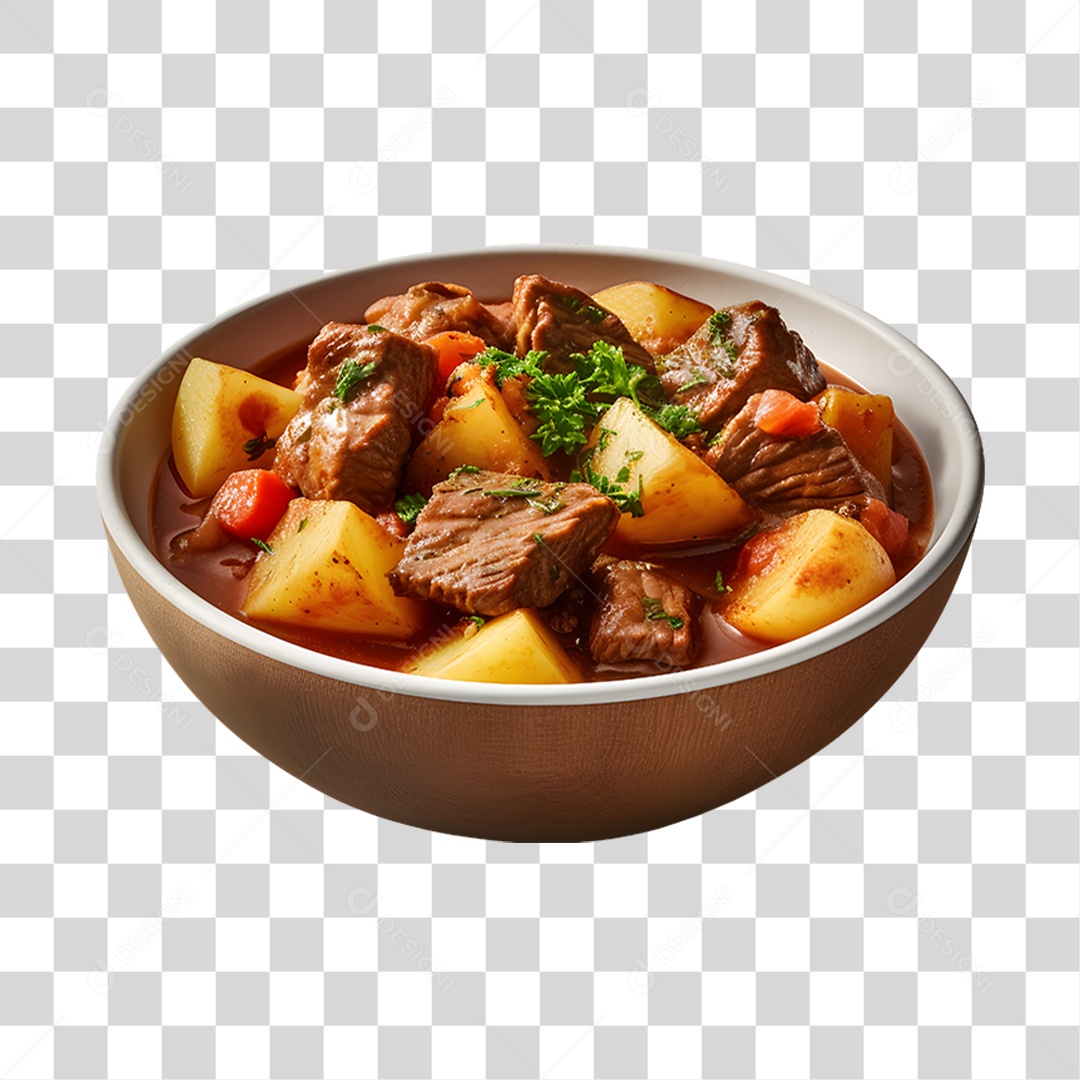 Tasty broth over a white bowl PNG Transparent