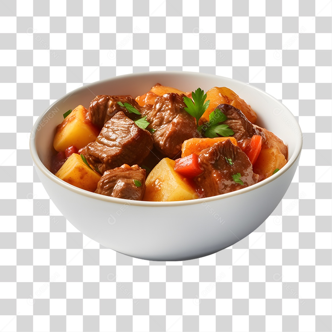 Caldo saboroso sobre uma tigela branca PNG Transparente