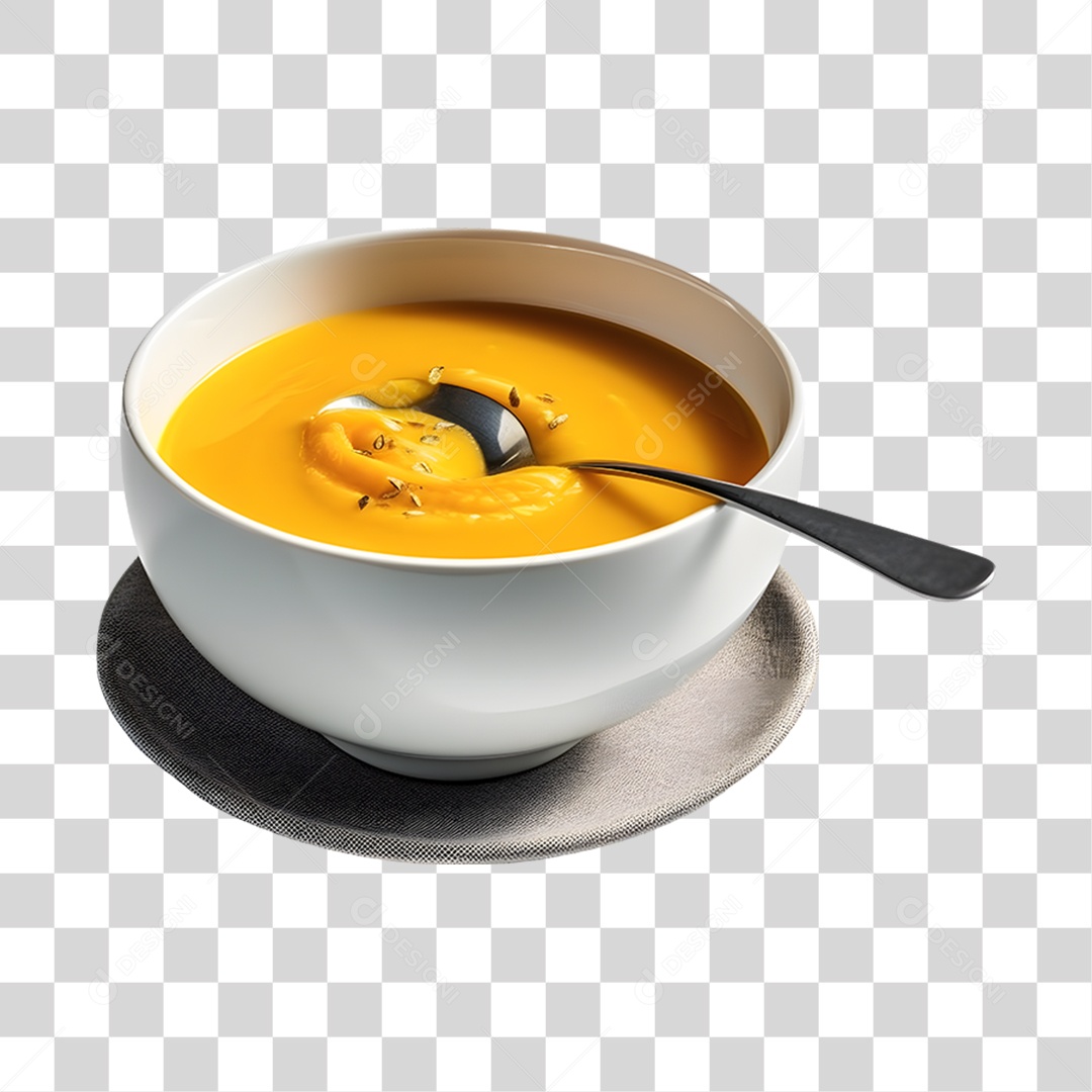 Caldo saboroso sobre uma tigela branca PNG Transparente