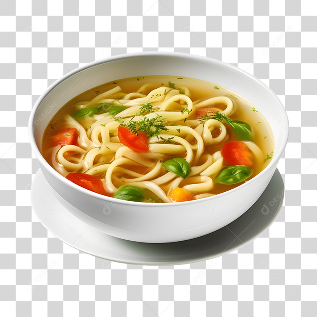 Caldo saboroso sobre uma tigela branca PNG Transparente