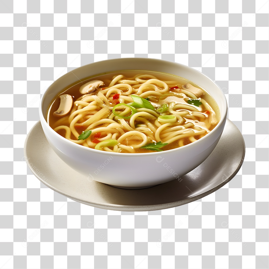 Caldo saboroso sobre uma tigela branca PNG Transparente