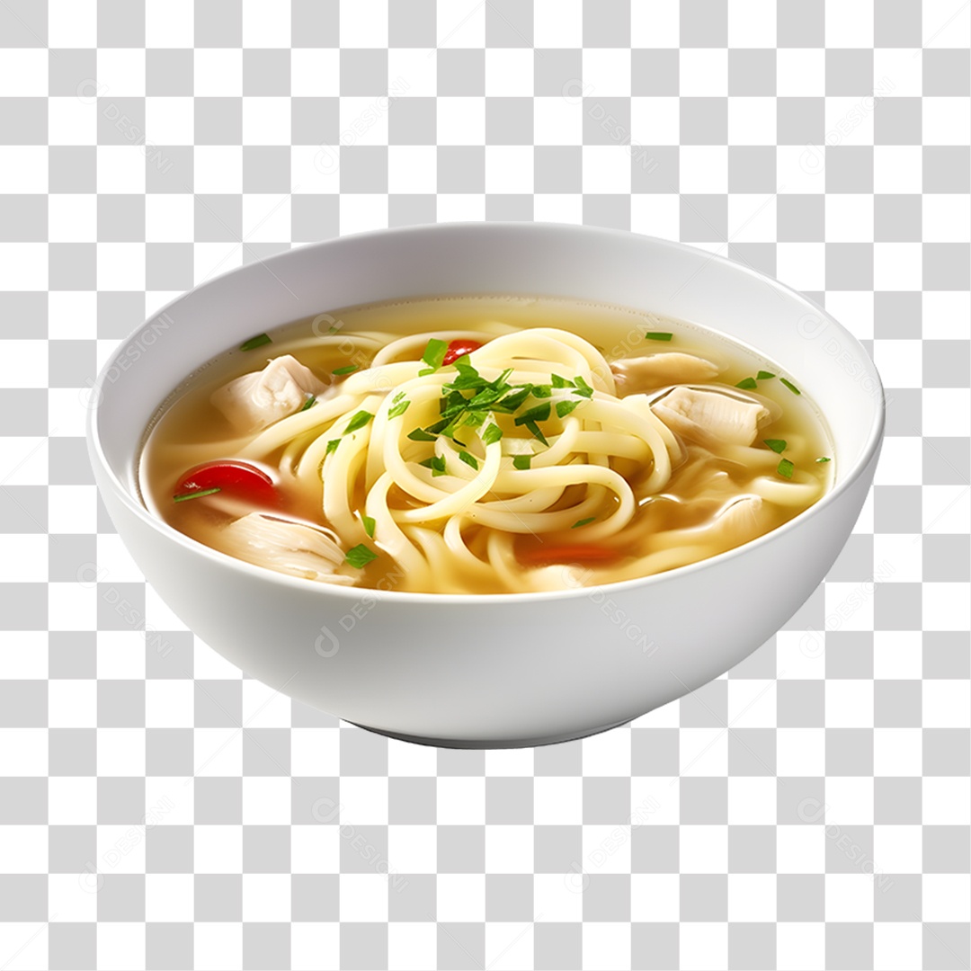 Caldo saboroso sobre uma tigela branca PNG Transparente