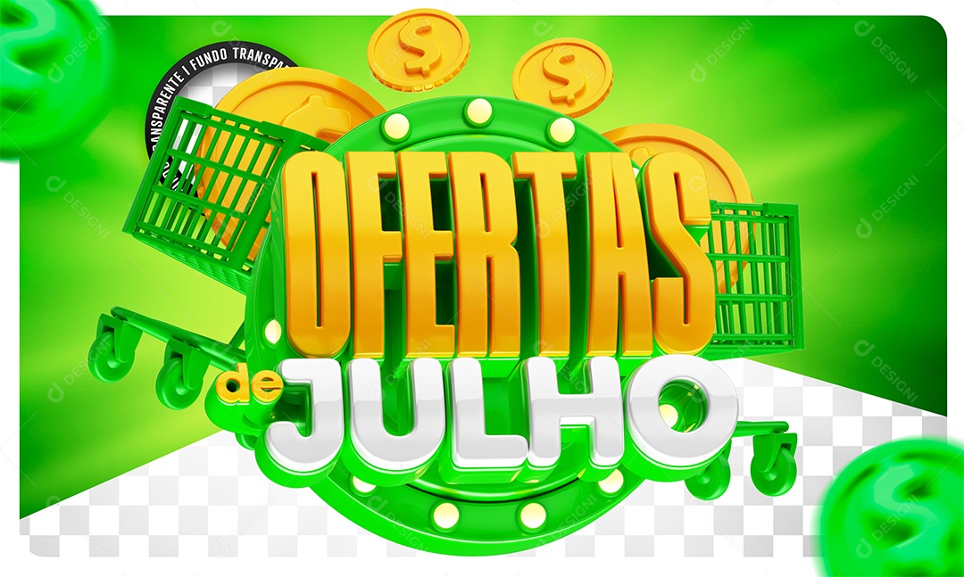 July Offers 3D Stamp For PSD Composition