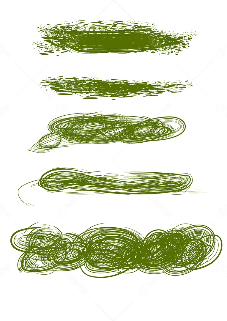 Formas De Brush Verde AI Editável