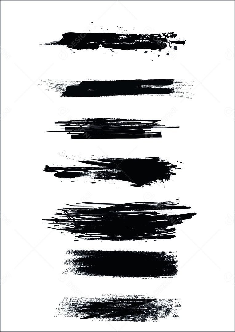 Formas De Brush Preto AI Editável