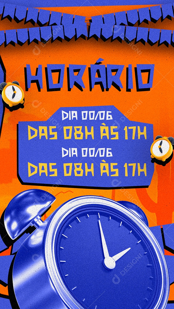 Story Horário São João Social Media PSD Editável