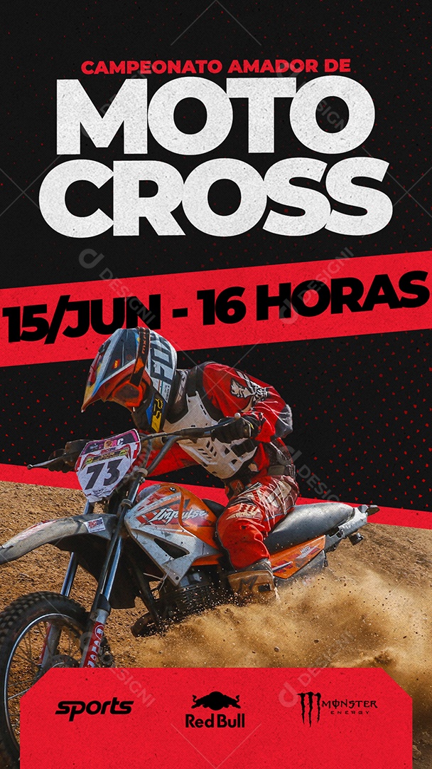 Story Campeonato 15 De Junho Motocross Social Media PSD Editável