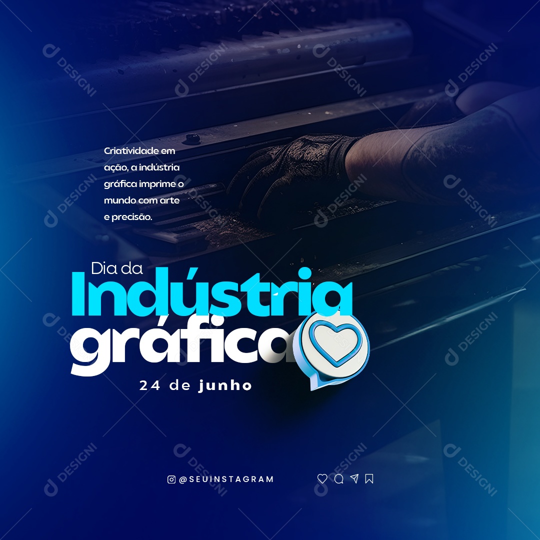 Criatividade Em Ação Dia Da Indústria Gráfica Social Media PSD Editável