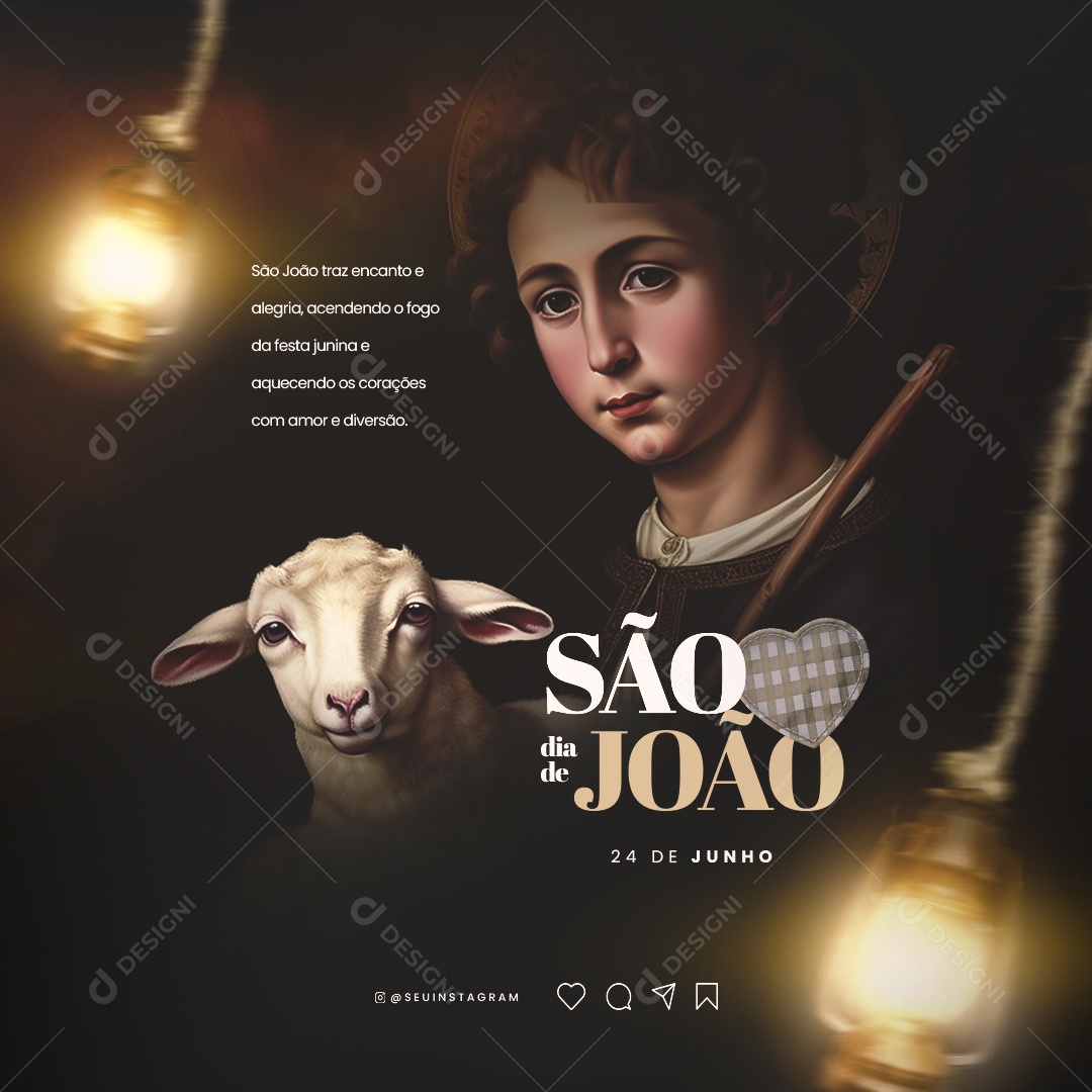 Traz Encanto E Alegria 24 De Junho Dia De São João Social Media PSD Editável