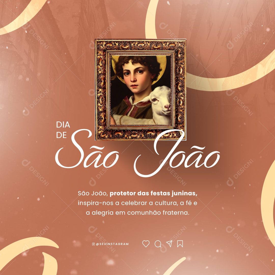 São João Protetor Das Festas Juninas Dia De São João Social Media PSD Editável