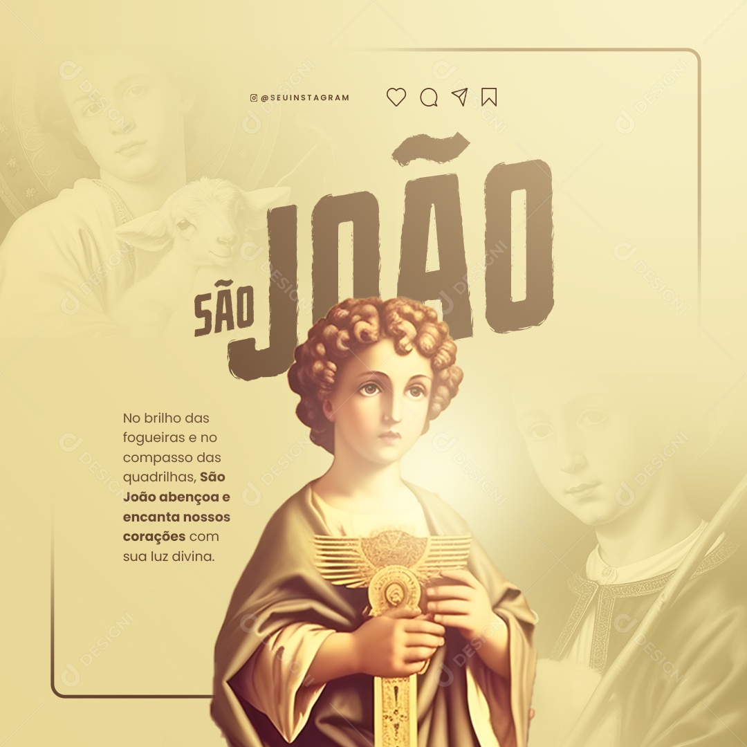 No Brilho Das Fogueiras E No Compasso Dia De São João Social Media PSD Editável
