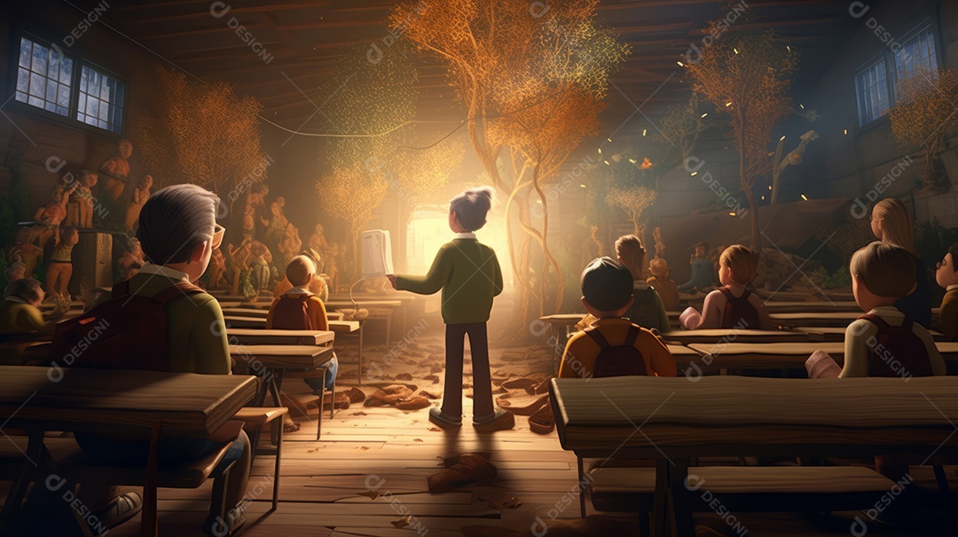 Dia mundial dos professores 5 de outubro Generative AI.