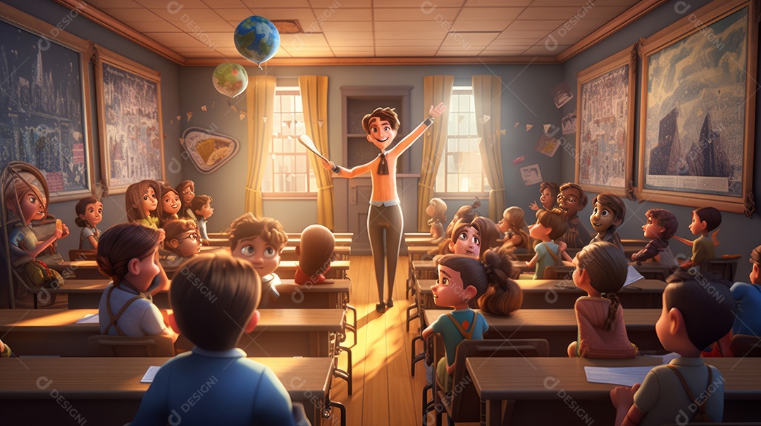 Dia mundial dos professores 5 de outubro Generative AI.