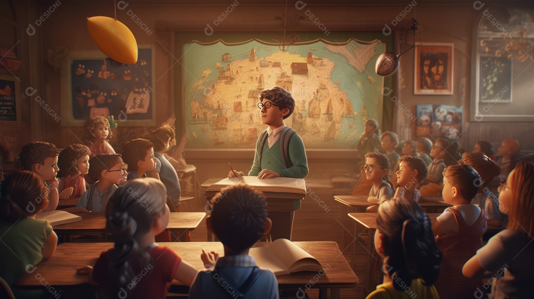 Dia mundial dos professores 5 de outubro Generative AI.