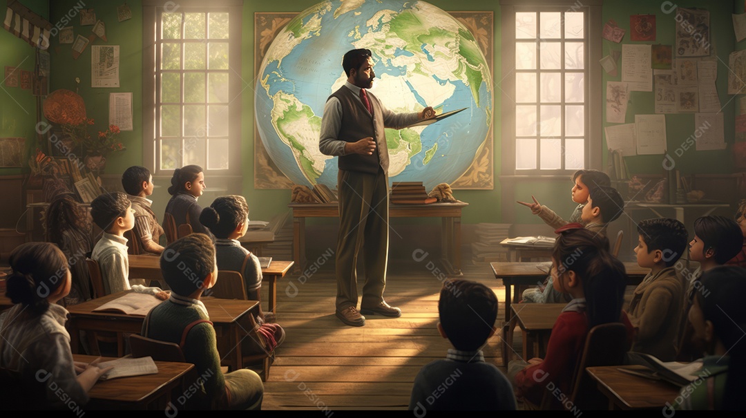 Dia mundial dos professores 5 de outubro Generative AI.