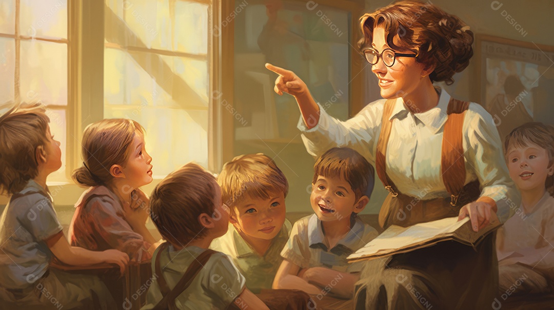 Dia mundial dos professores 5 de outubro Generative AI.