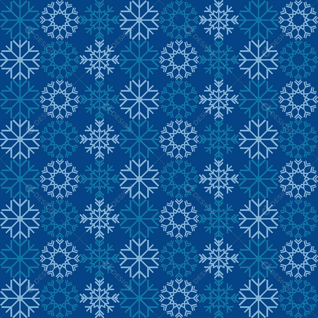 Vetor de Fundo de Flocos de Neve Padrão EPS