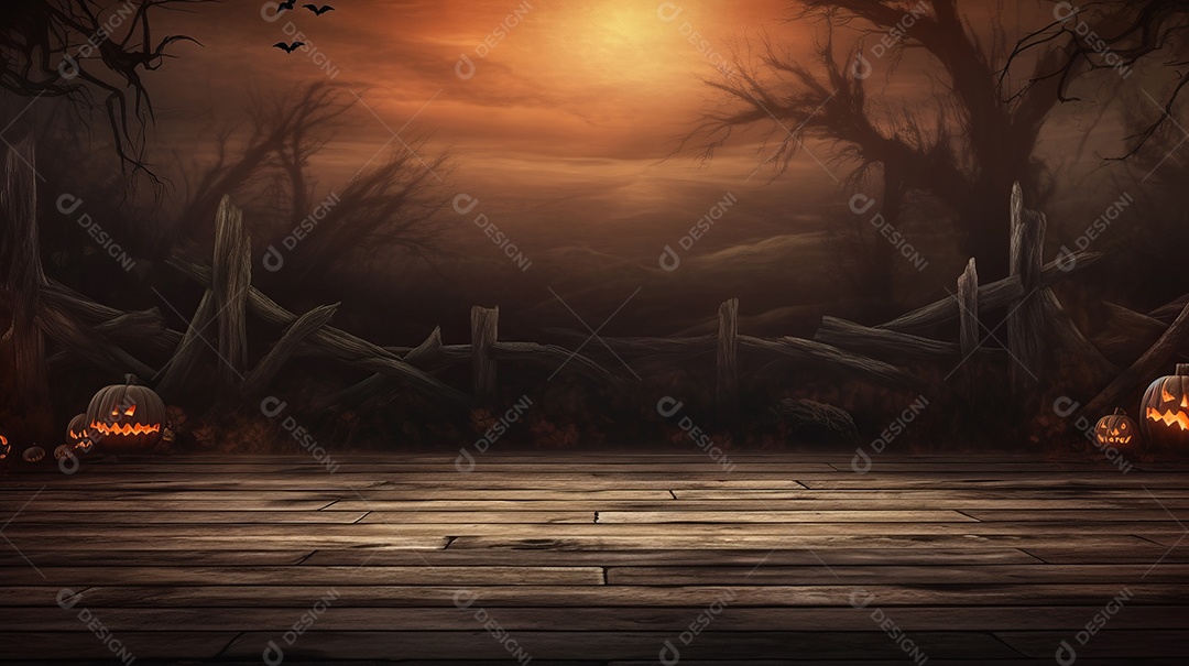 Cenário de Halloween.