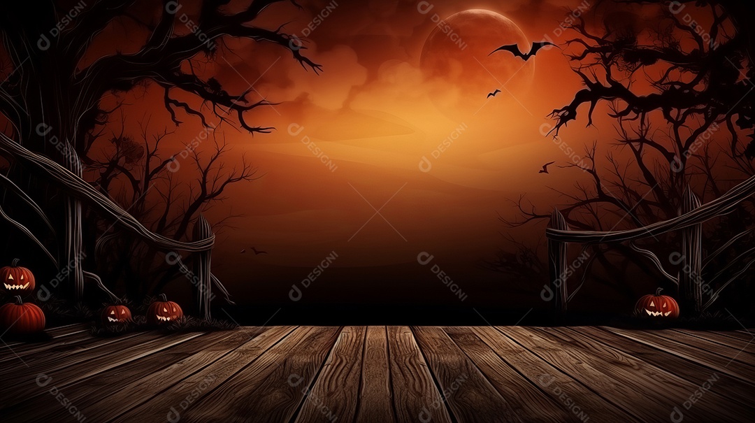 Cenário de Halloween.