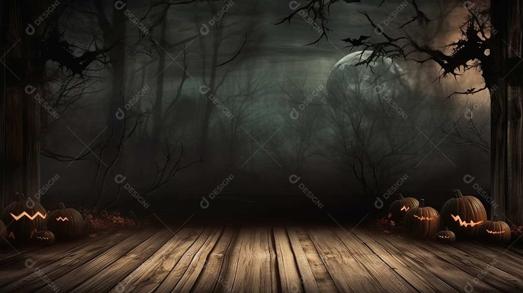 Cenário de Halloween.