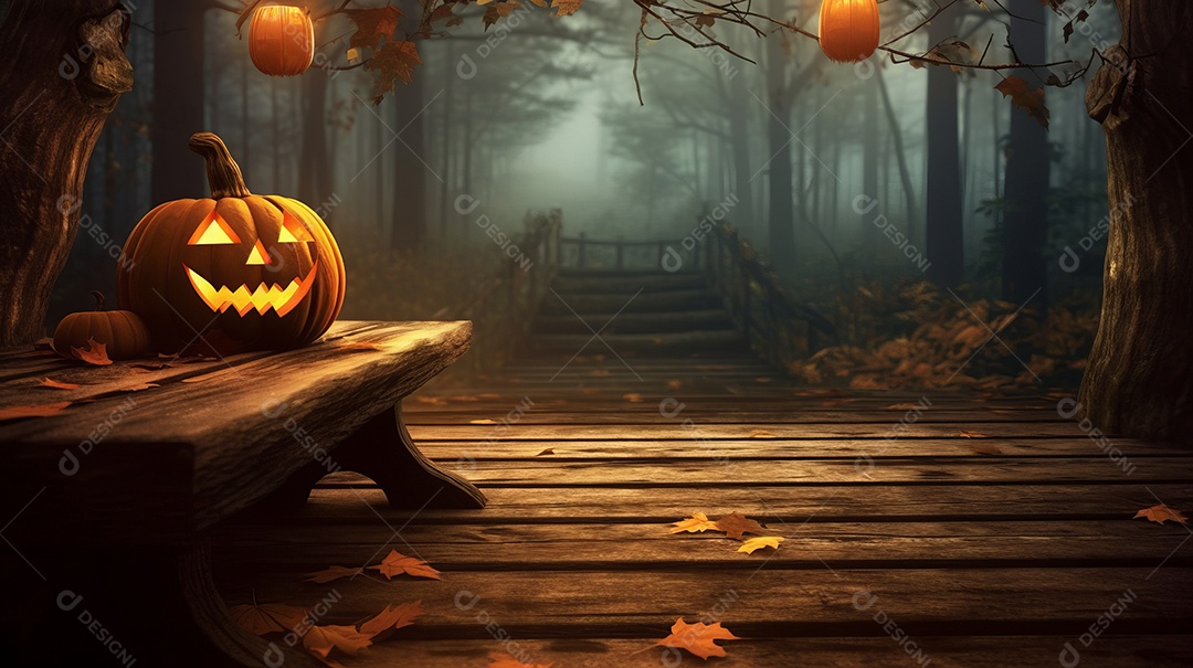 Cenário de Halloween.