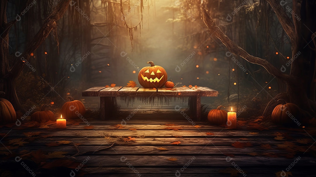 Cenário de Halloween.