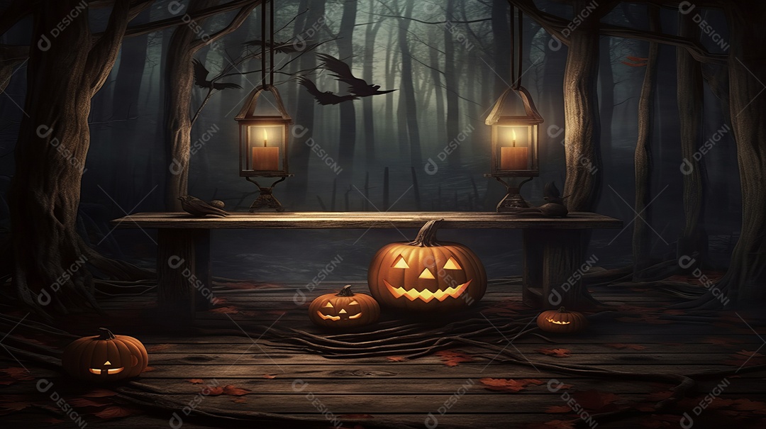 Cenário de Halloween.