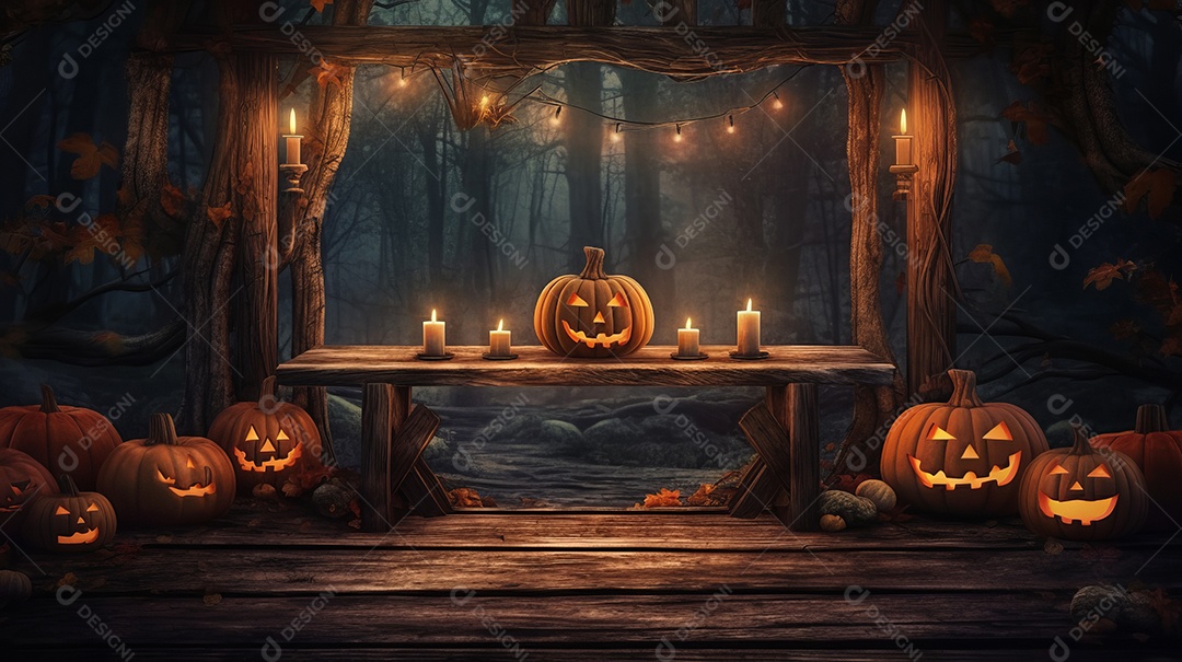 Cenário de Halloween.