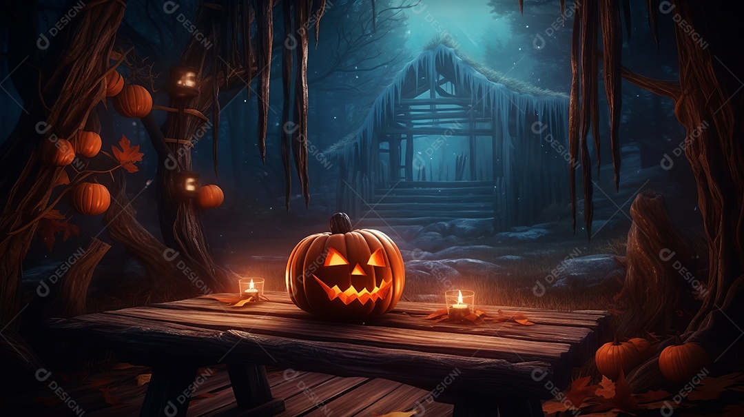 Cenário de Halloween.