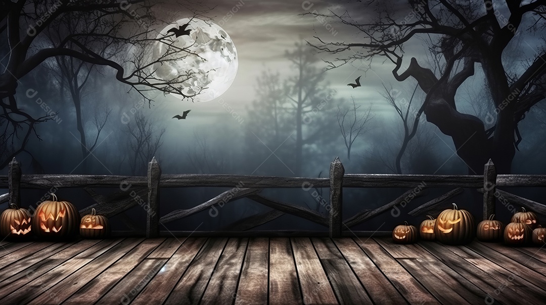 Cenário de Halloween.