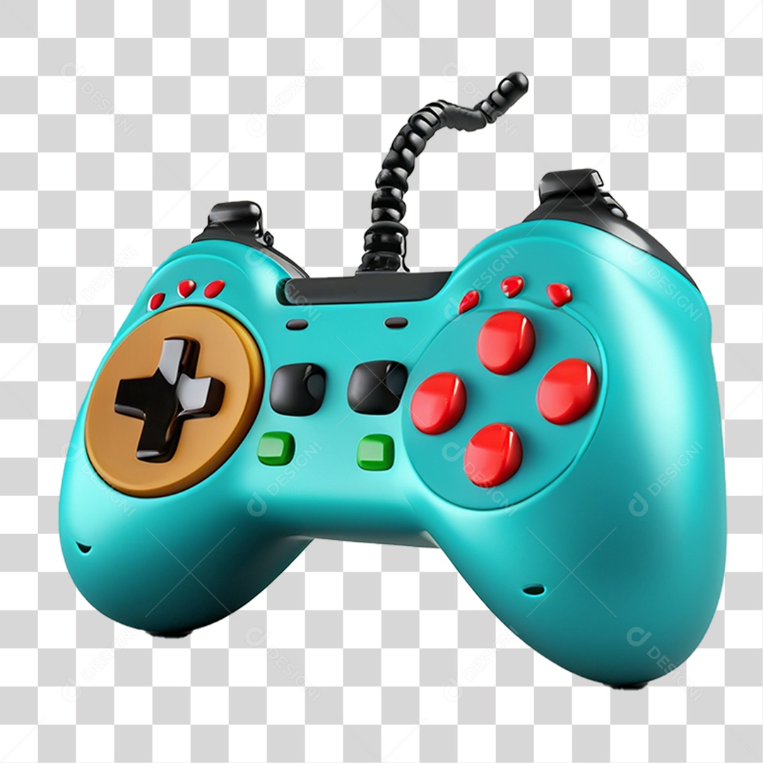 Elemento 3D Console de Vídeo Gamer PNG Transparente