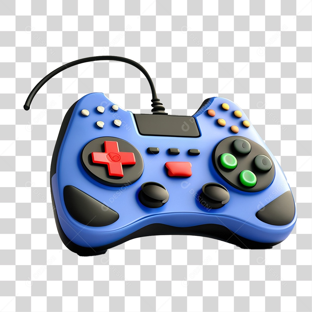 Elemento 3D Console de Vídeo Gamer PNG Transparente