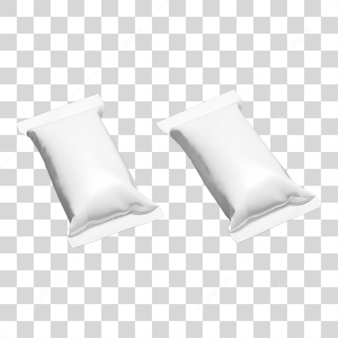 3D Plastic Bag Transparent Packaging PNG Element