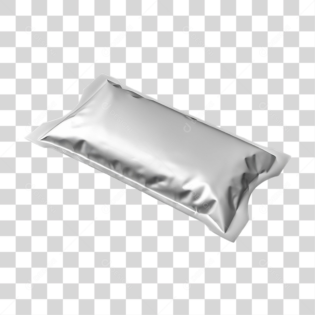 Elemento 3D Saco de Plástico Embalagens PNG Transparente