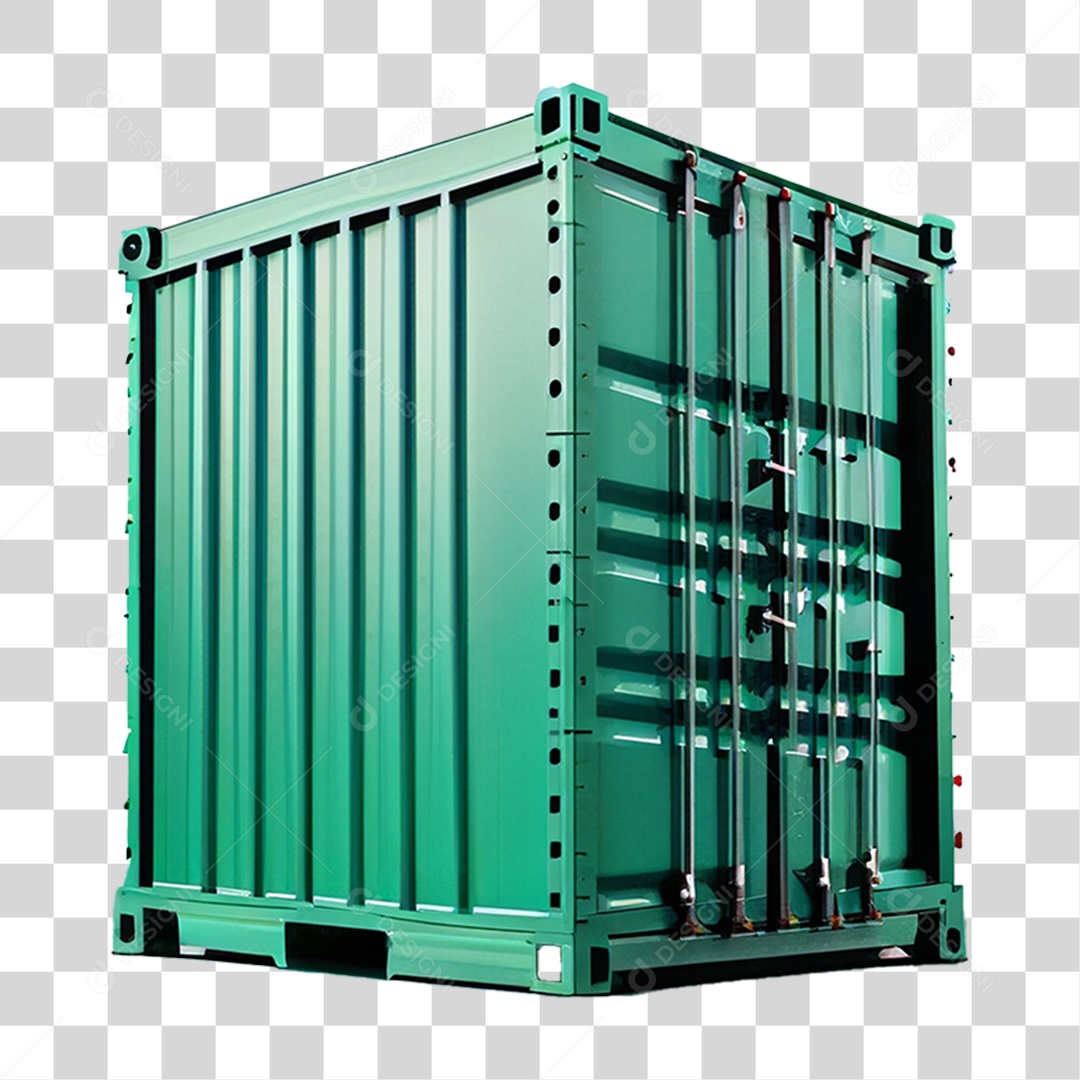 Elemento 3D Contêiner para Composição PNG Transparente