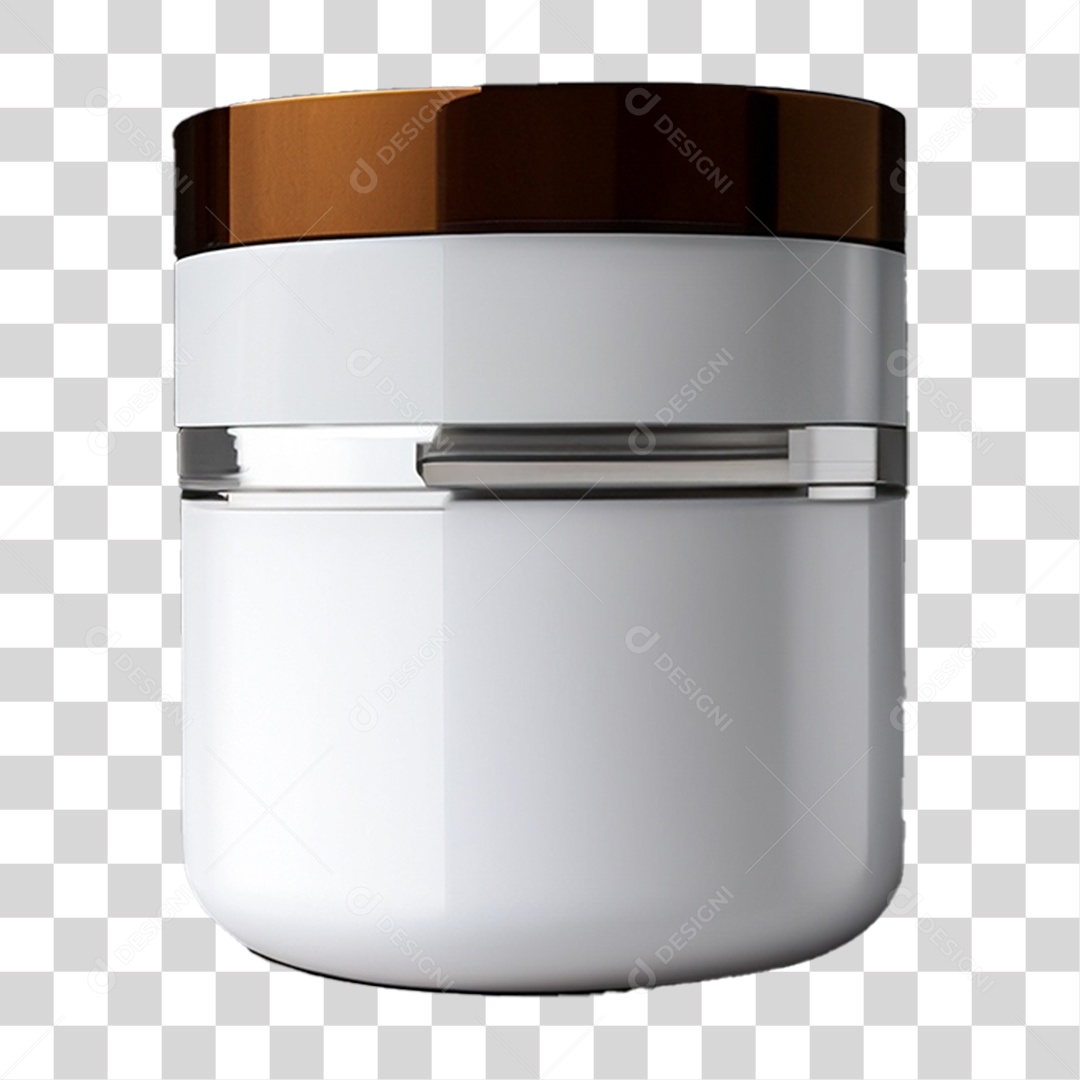 Elemento 3D Vidro de Hidratante para Composição PNG Transparente