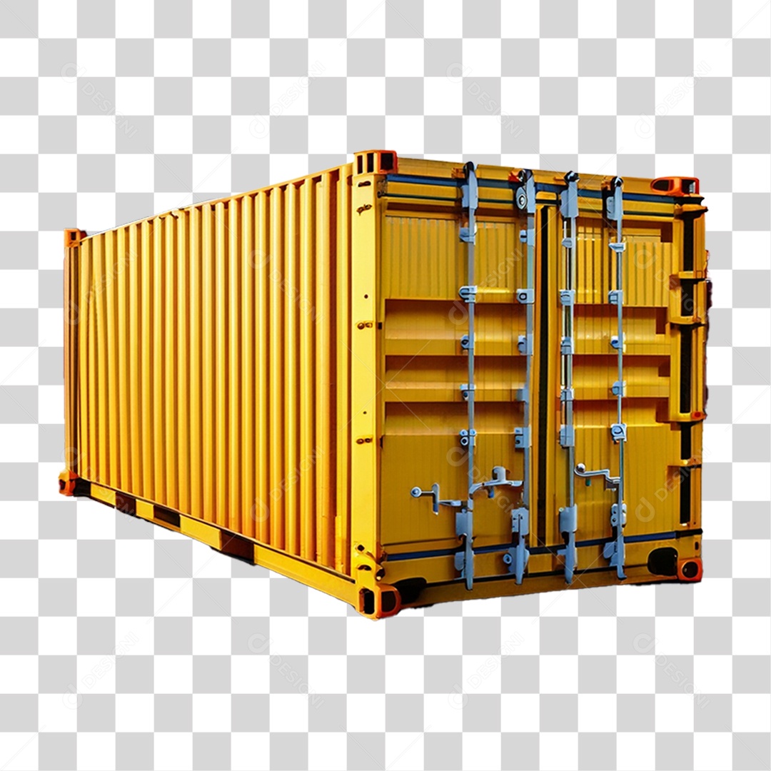 Elemento 3D Contêiner para Composição PNG Transparente