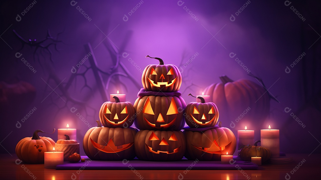 Cenário de Halloween.