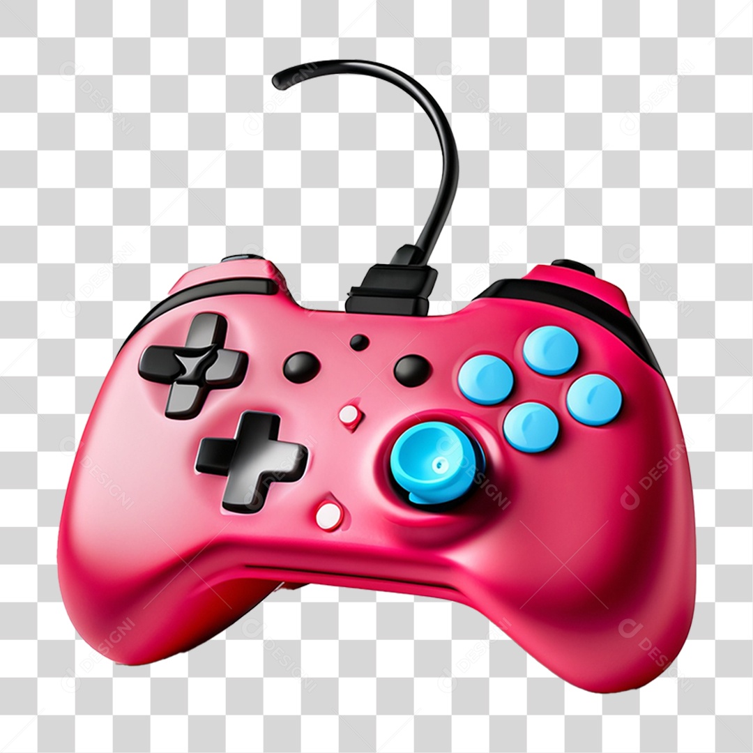 Elemento 3D Console de Vídeo Gamer PNG Transparente