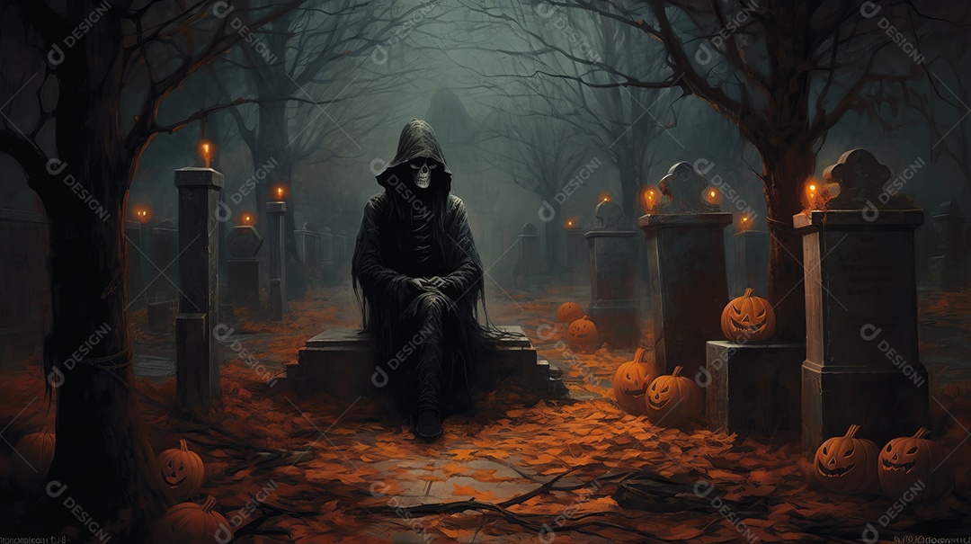 Cenário de Halloween.