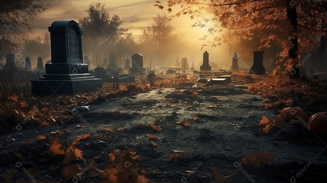 Cenário de Halloween.