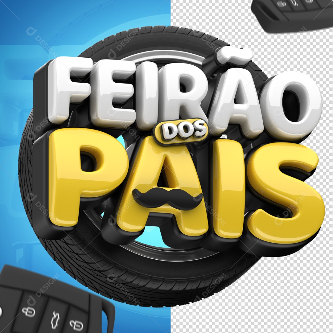 Feirão Dos Pais Selo 3D Para Composição PSD