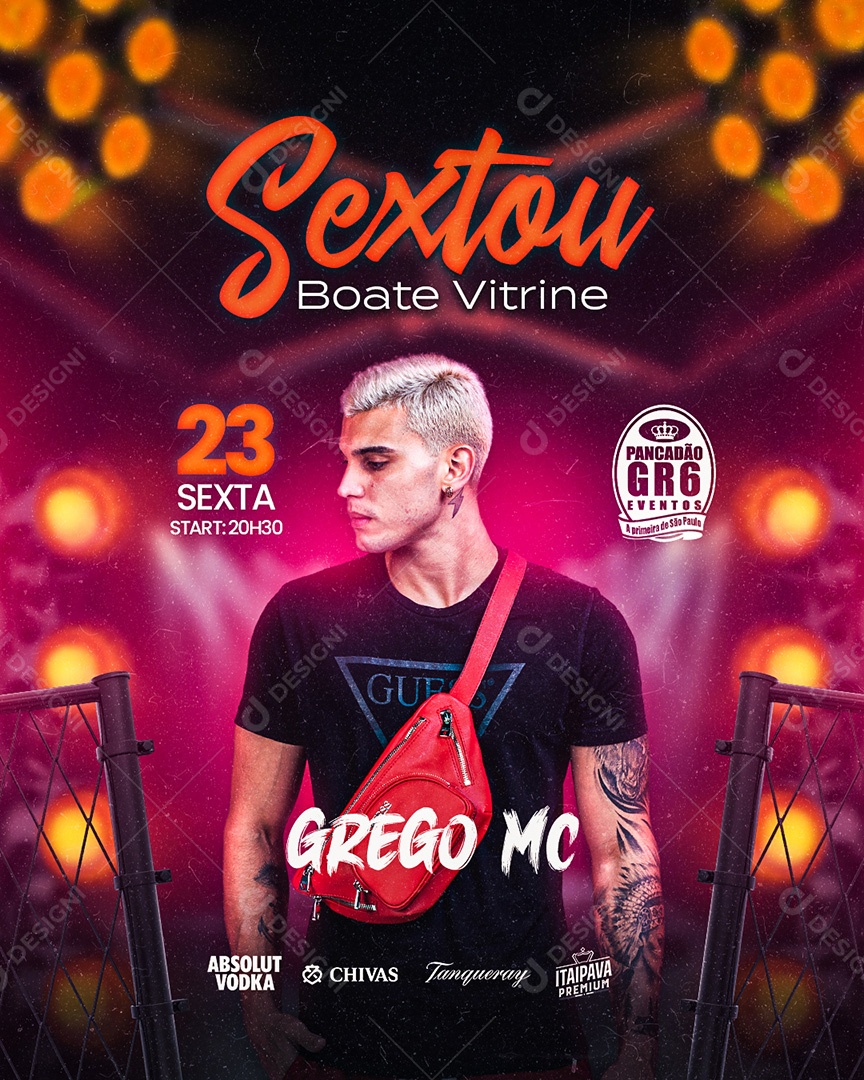 Flyer Grego MC Sextoy Boate Vritrine Story Social Media PSD Editável