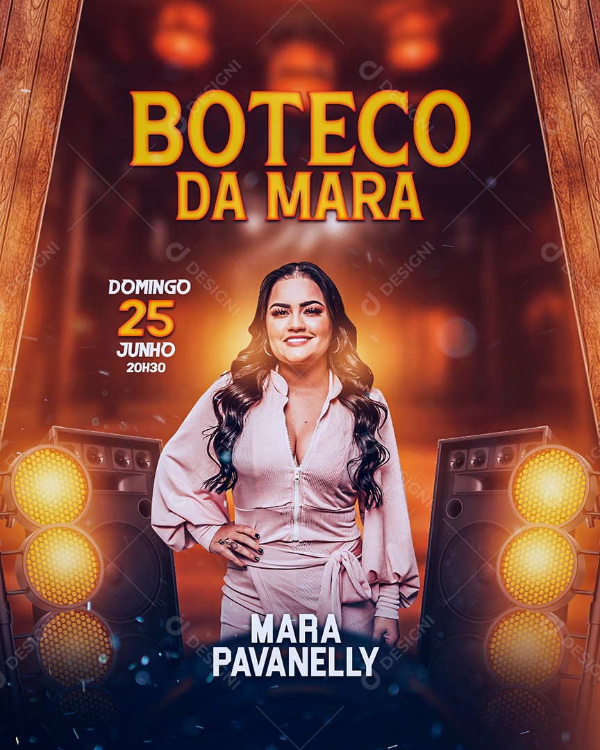 Flyer Boteco da Mara Social Media PSD Editável