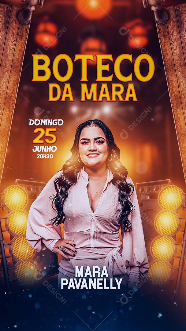 Flyer Boteco da Mara Story Social Media PSD Editável