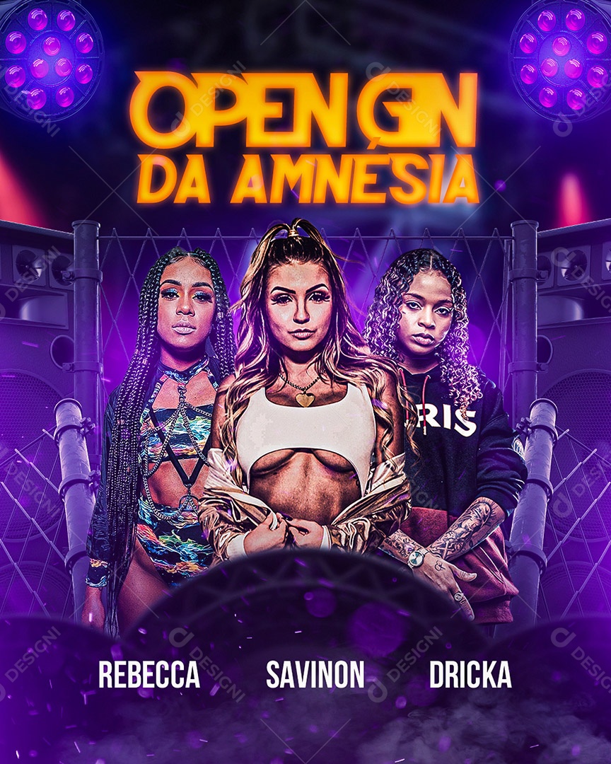 Flyer Funk Rececca Savinon e Dricka Social Media PSD Editável