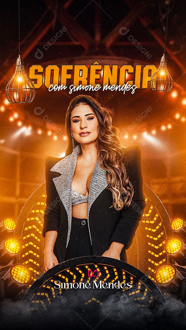 Flyer Show Simone Mendes Story Social Media PSD Editável